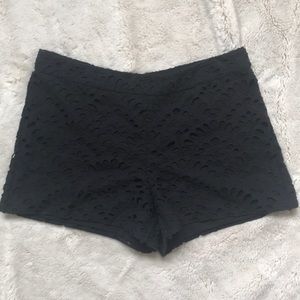 Alice + Olivia Eyelet Zipper Shorts